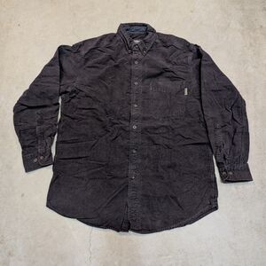 Y2K Woolrich Brown Button Up Flannel Like Shirt Men's M